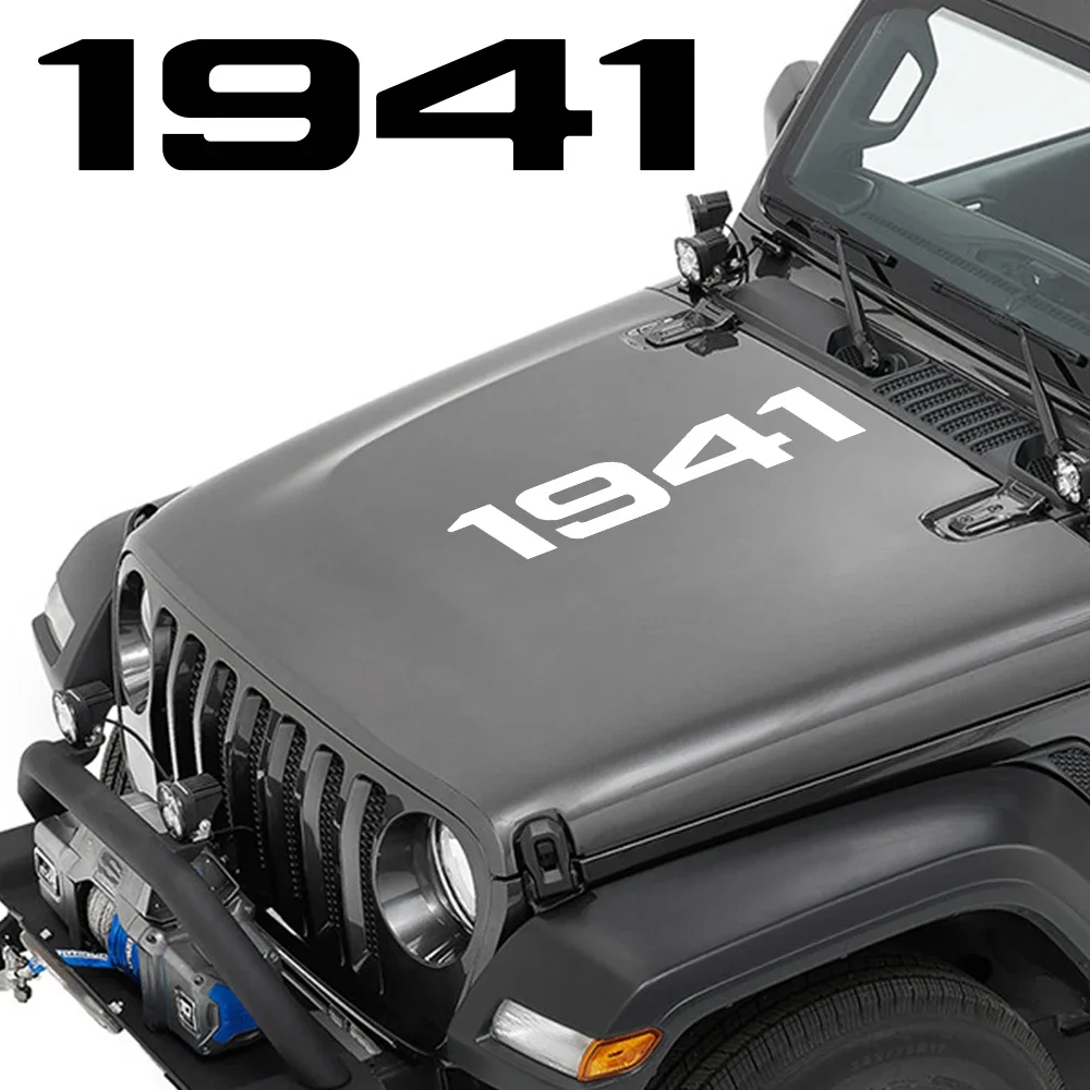 1941 Styling Car Hood Body Sticker For Jeep Wrangle Grand Cherokee Wagoneer Renegade Vinyl Film Decal Auto Tuning Accessories