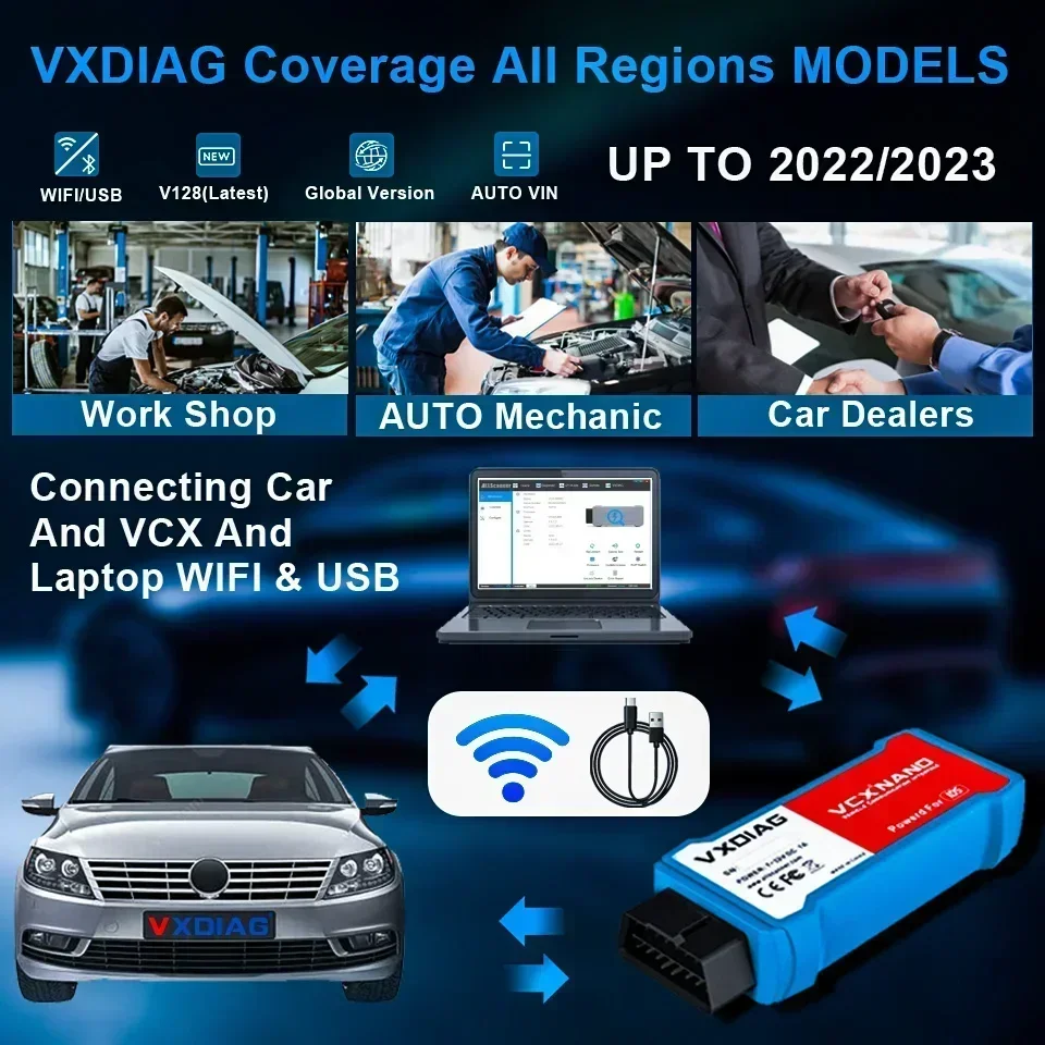 Best VXDIAG VCX NANO For Ford/Mazda 2 in 1 IDSV129 J2534 ECU Programming Coding OBD2 Scanner Programmer Diagnostic Tools view 3