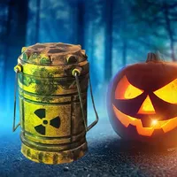 Novelty Lighting Miniature Nuclear Reactor Lantern Simulation Illuminator Miniatures Green Led Light Halloween Toy Friend Gift