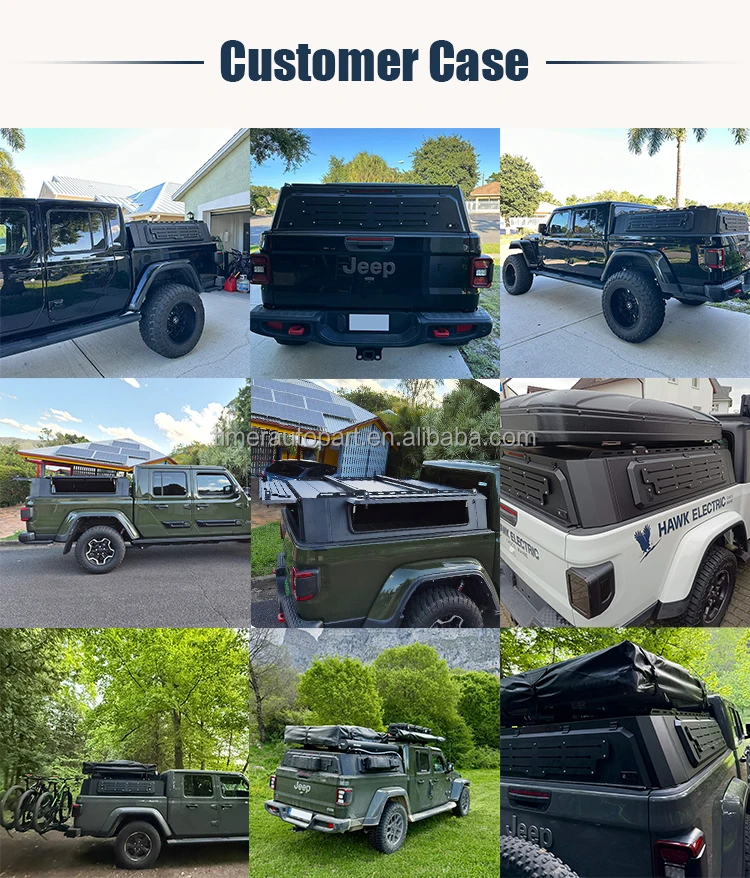 4WD Overland Ute Pickup Heavy  Waterproof Truck Cap Rear Camper Shell Bed Aluminum Sport Canopy for 2025  Gladiator