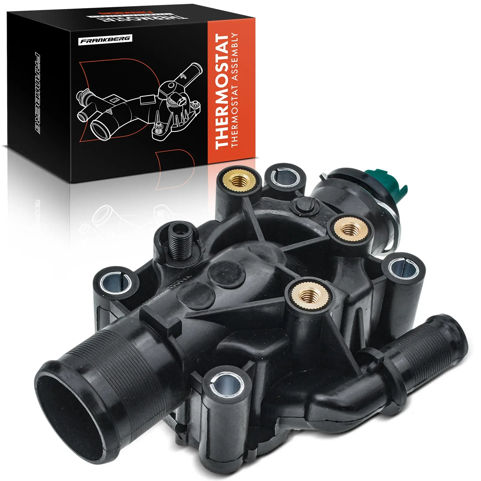 Frankberg 1x Thermostat Kühlmittel für Citroën C2 C3 C4 Peugeot 1007 206 207 307 308 1.4L 1.6L 1336.Z0 9647265980