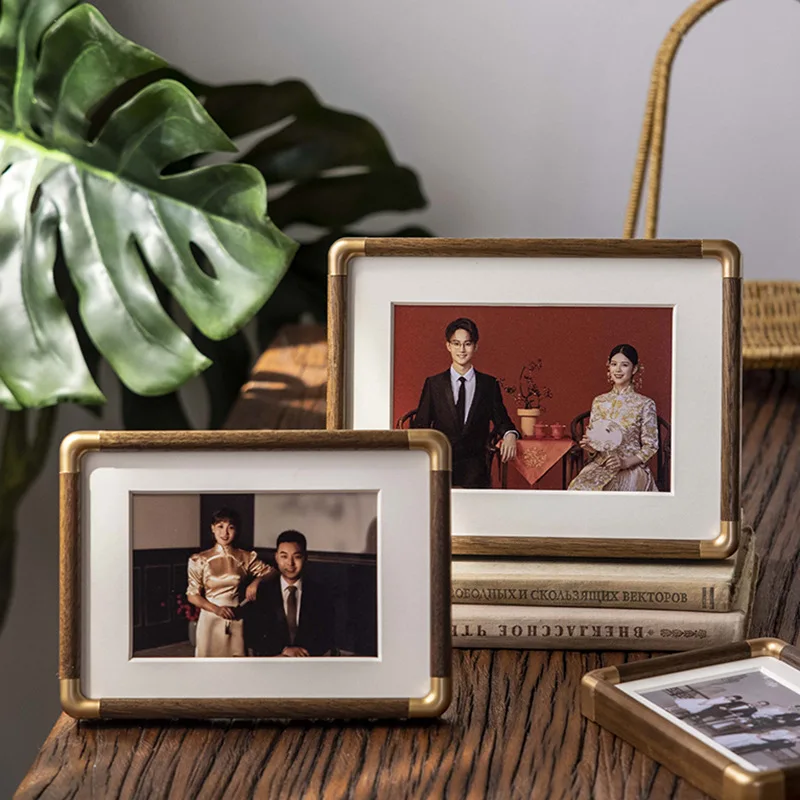 Creative Wooden Frame Decorative Item Small Ornaments Homestay Frame Personality Gift Giving Home Decor Porta Retrato Lsxk