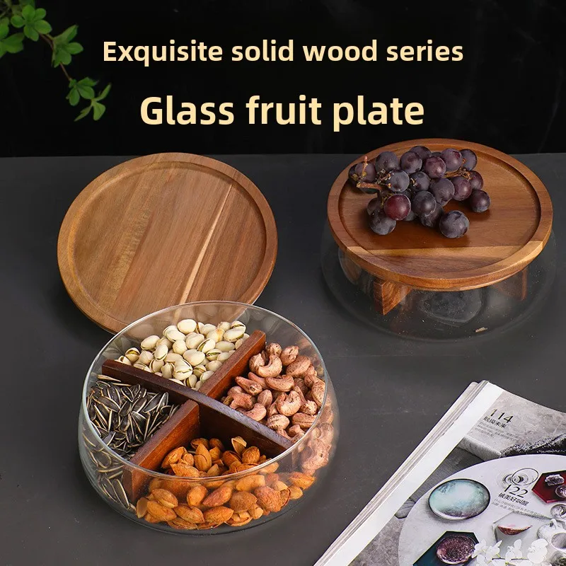 

Коробка для фруктов из боросиликатного стекла Liduan, для орехов, фруктов, конфет, сервировочный поднос для современной гостиной, журнальный столик, бытовой