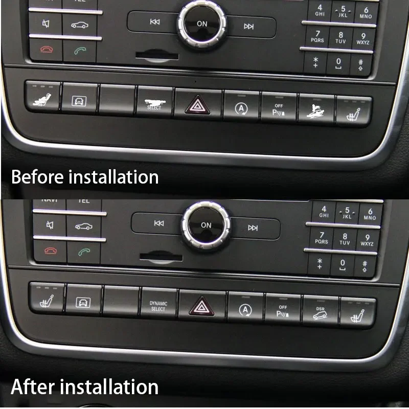 

Car Interior AC Control Button Trim Cover Sticker For Mercedes-Benz A B Class W176 W246 W242 GLA CLA X156 C117 X117 Accessories