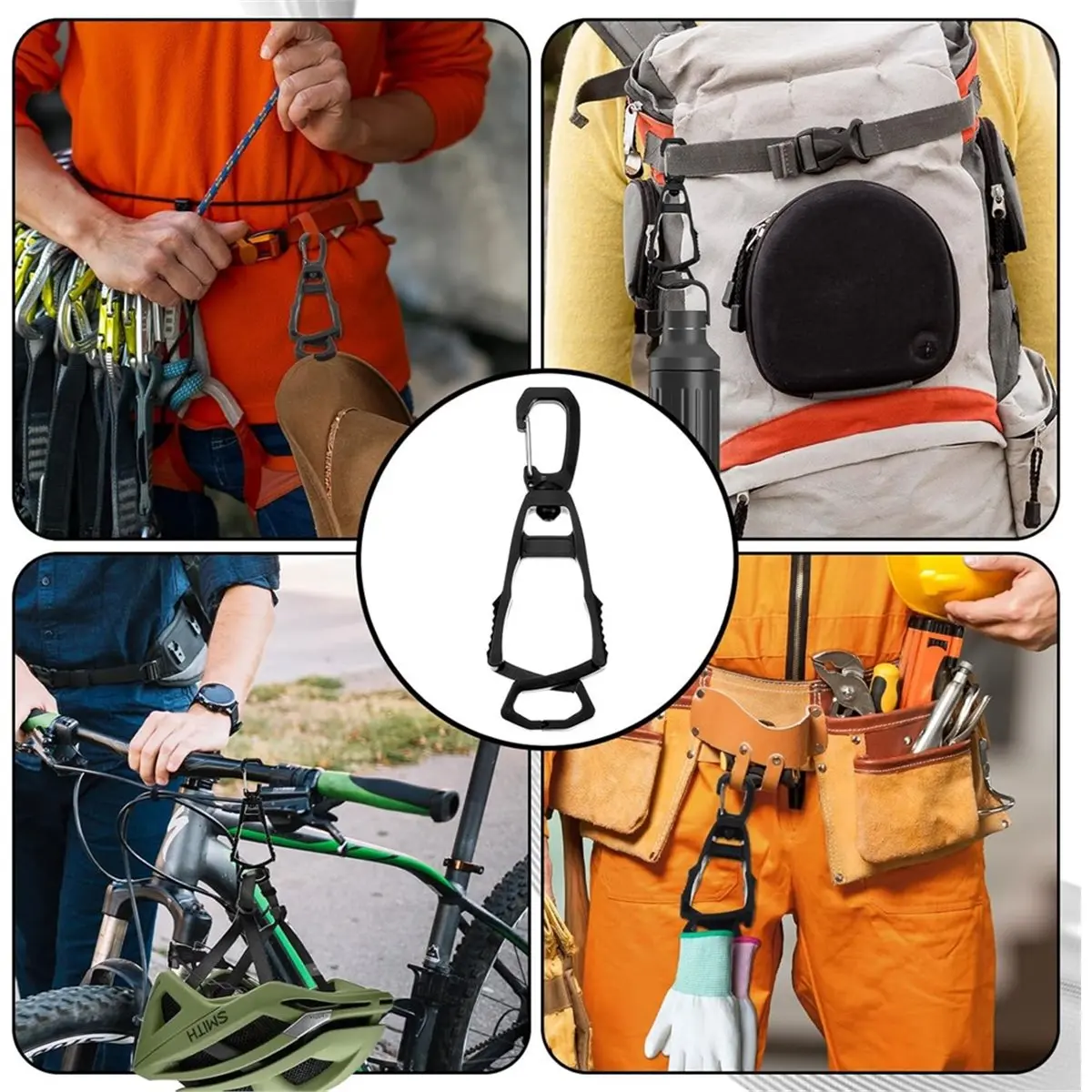 ✼6 PCS Glove Clips for Work Glove Holders, Bite Gloves Holder Clip for Duty Belt and Pants Prevent Loss and Free Hands
