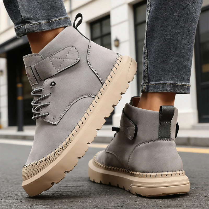 

Женские кожаные туфли ручной работы с широким носком, на платформе, для весны и лета, повседневные лоферы на шнуровке, минималистичные, нескользящие, для ходьбы