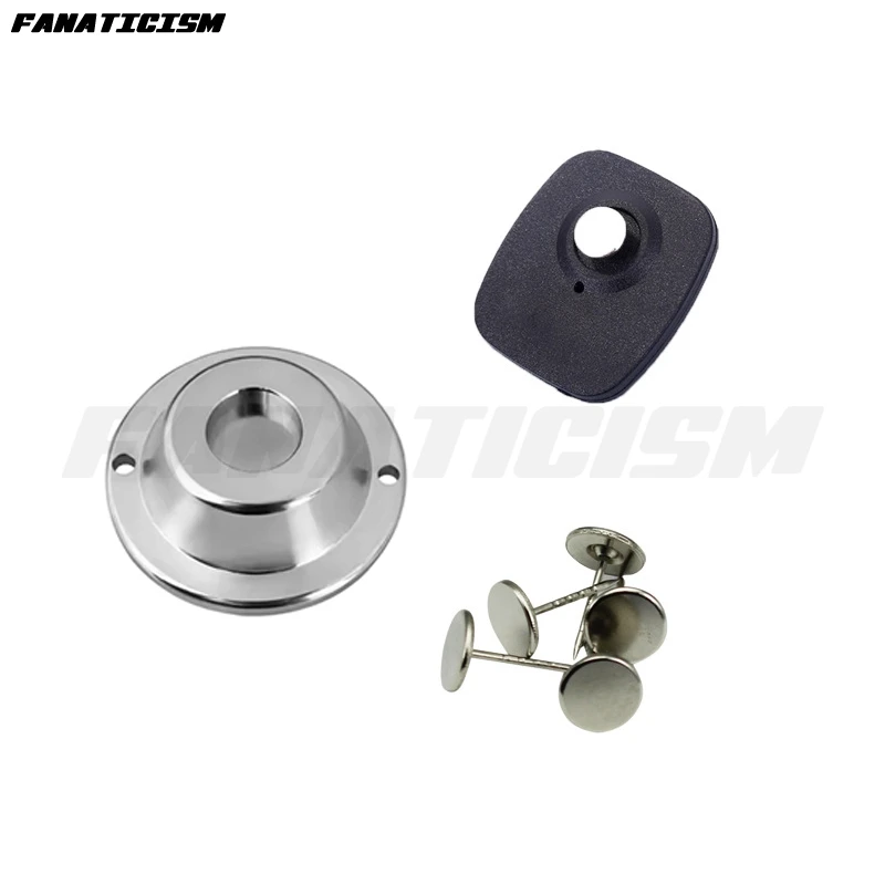 

100pcs Anti-Theft Retail EAS 8.2MHz Security Hard Tag RF Square Security Tags for Garment Supermarket With Magnet Lock Opener