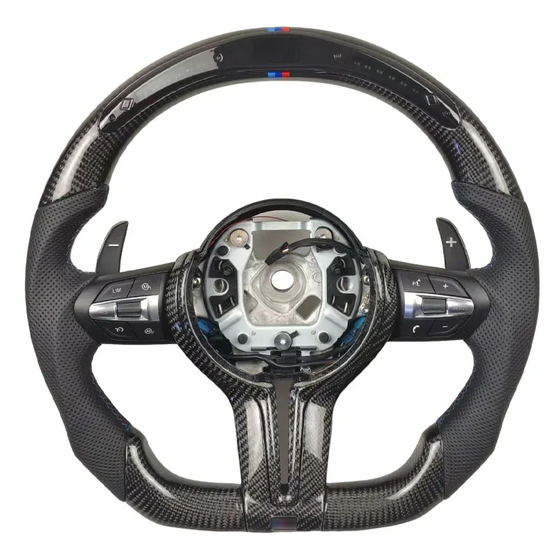 

Руль с подогревом и LED-дисплеем из карбона для M2 M3 M4 M5 F10 F50 F30 F32 F80 F82 F90 E90 E92 E60 E63 G20 G30