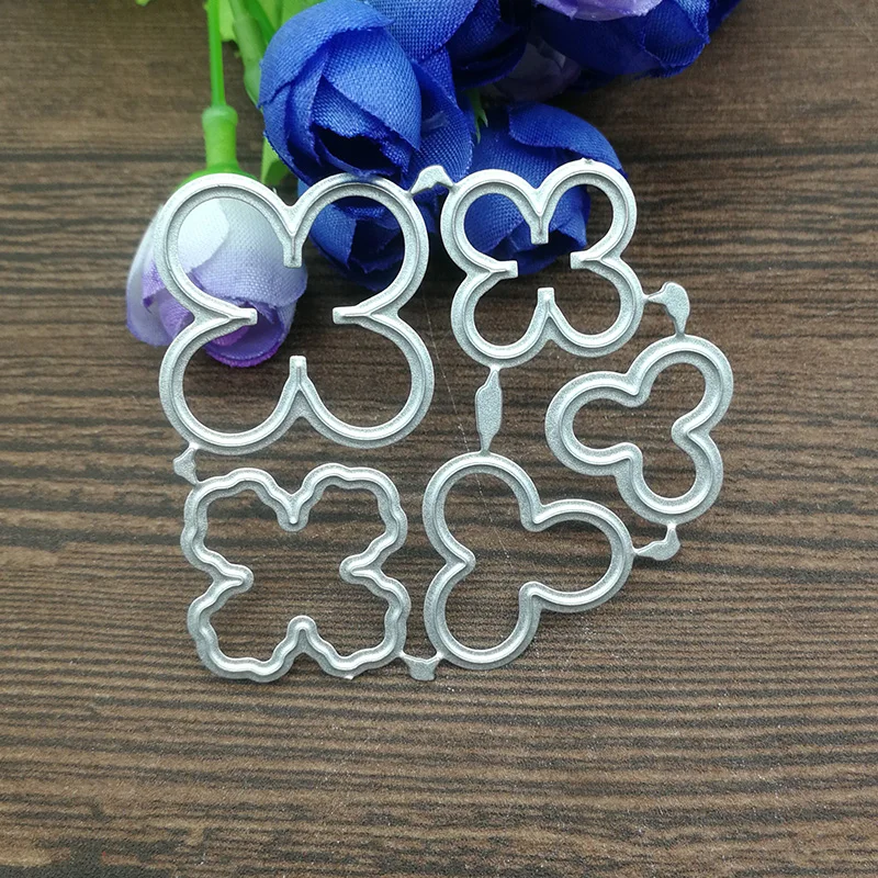 

5pcs flower decoration Metal Cutting Dies Stencil Scrapbooking Photo Album Card Paper Embossing Craft DIY 52*57mm