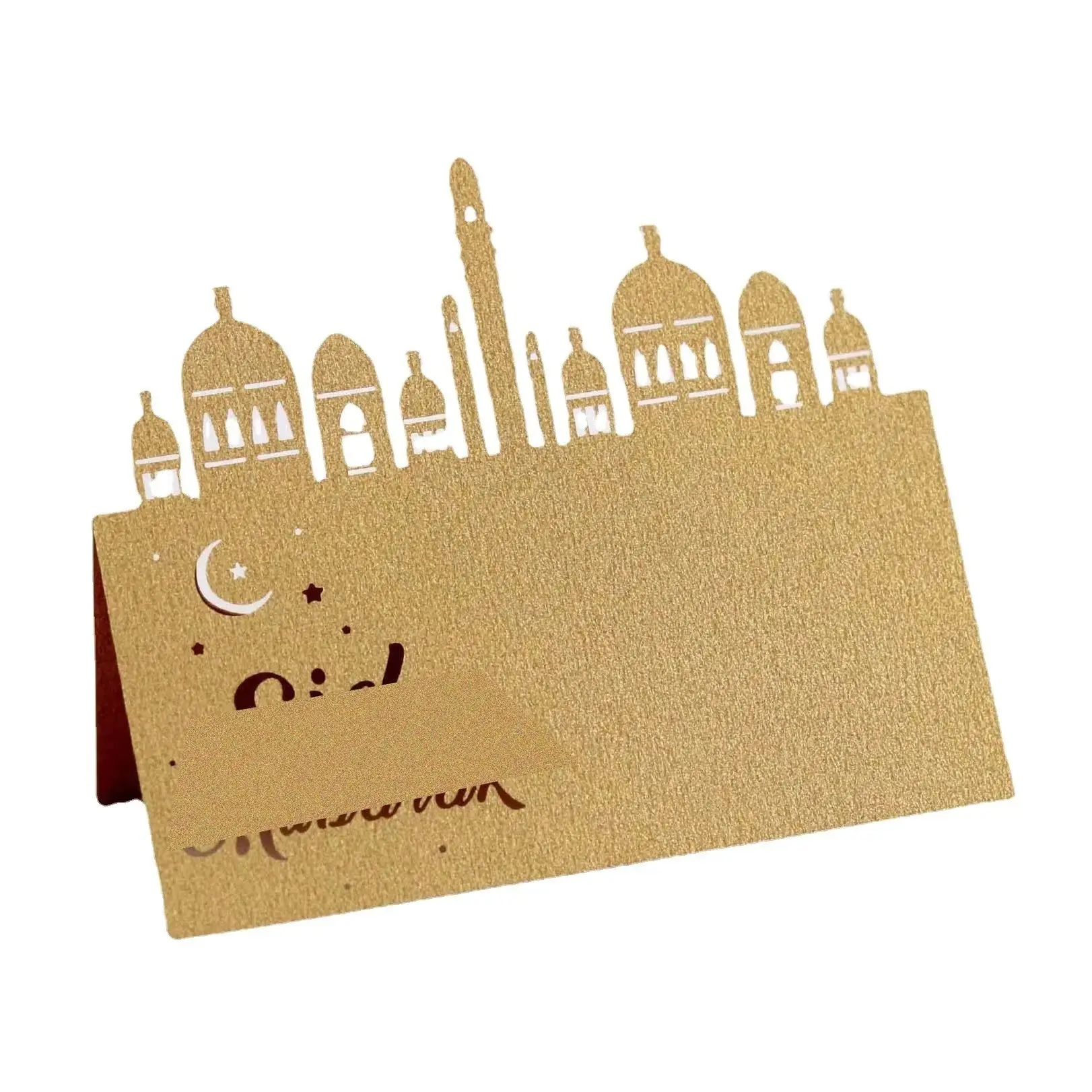 

Custom Eid Mubarak Cards | Ramadan Party Invitation & Place Cards | Table Setting Decoration