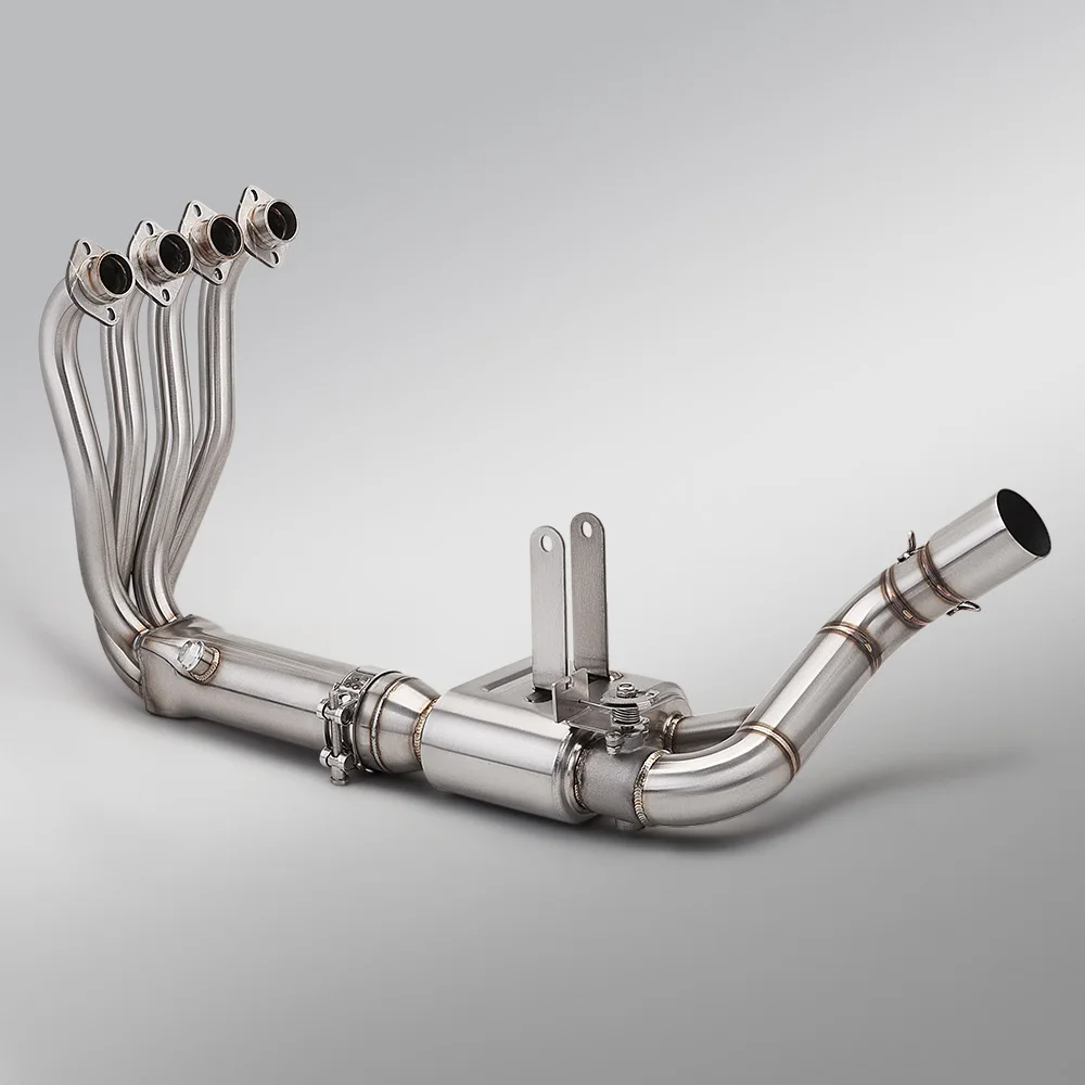 Slip on Dual Channel Valve Front Exhaust For Zhang Xue 500RR 550 ADV 550RR Adventure Connect the original muffler  Front Pipe