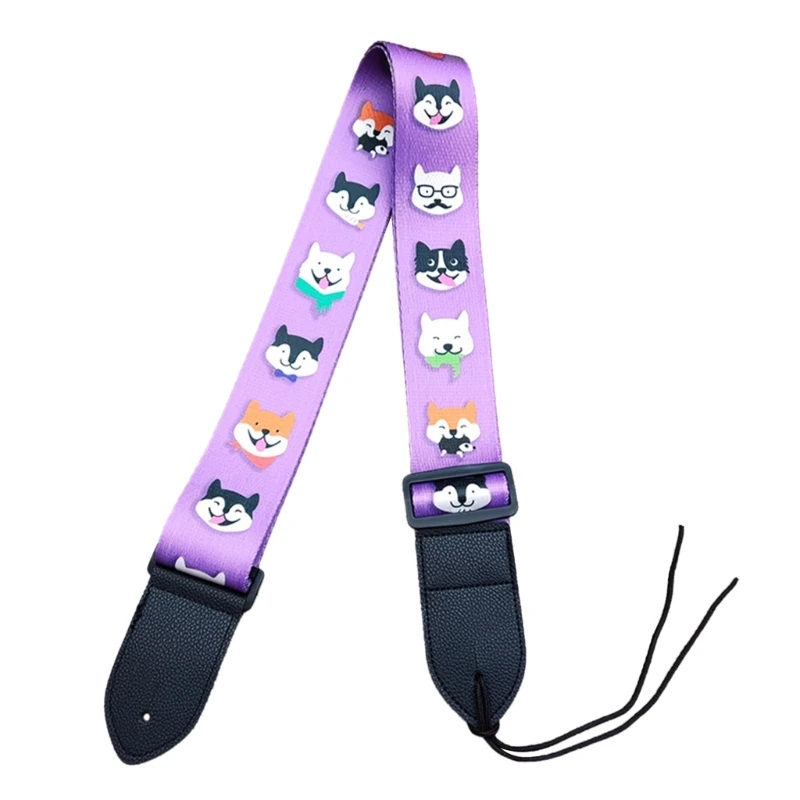 Guitar Strap Adjustable Guitar Shoulder Belt Electric Guitar Shoulder Belt Printed Guitar Shoulder Strap for Ukulele