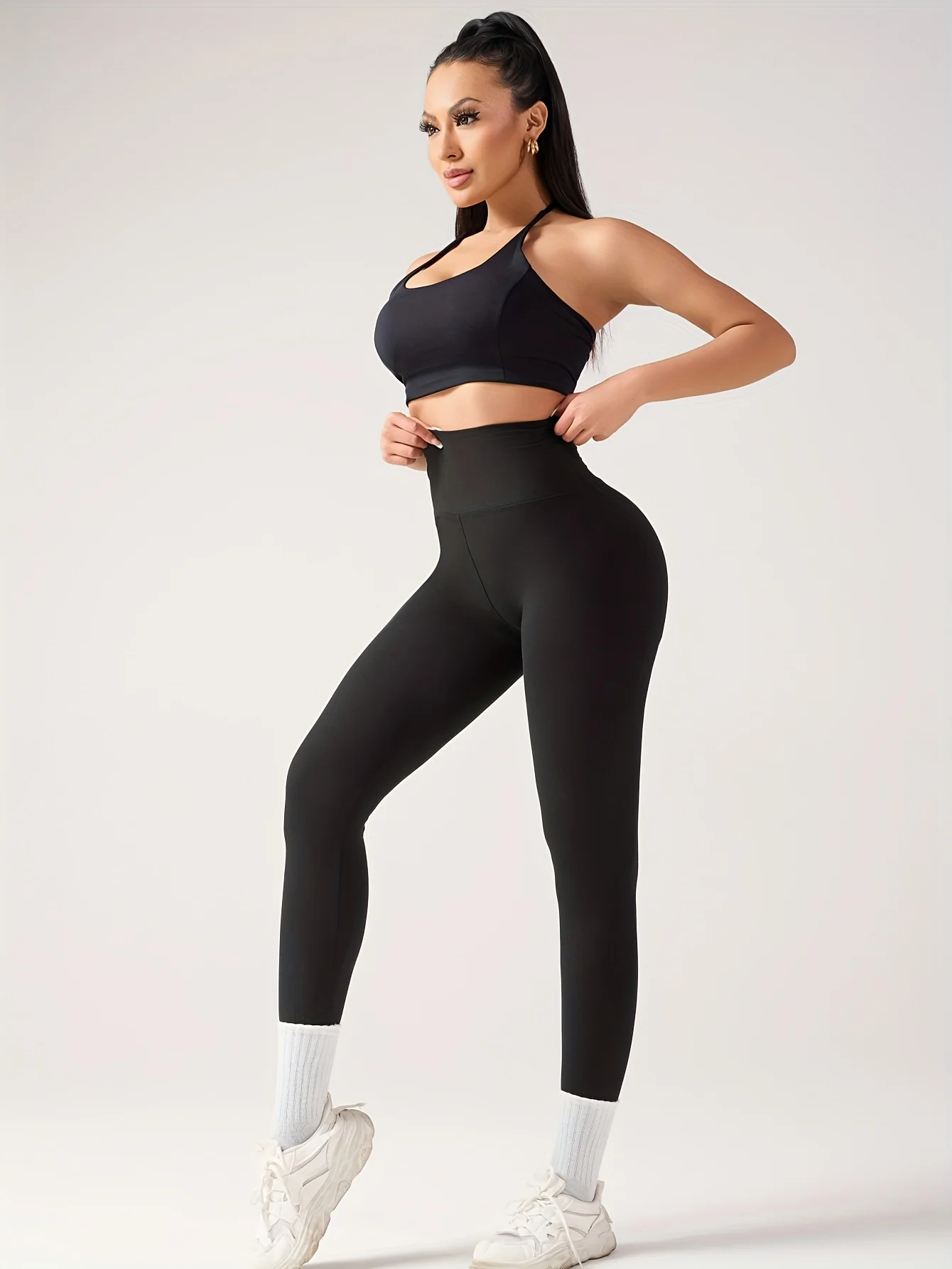 

High Waist Yoga Leggings Women Butt Lifting Stretchy Workout Pants Soft Breathable Athletic Tights for Gym Fitness