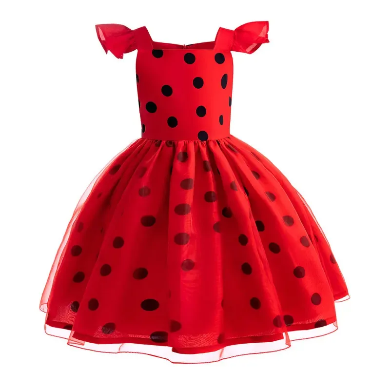 เด็กวัยหัดเดินชุดด้วงน้อย Ladybug คอสเพลย์เครื่องแต่งกายหน้ากากวิกผมต่างหูเด็กฮาโลวีนเครื่องแต่งกายแฟนซีเด็กชุดปาร์ตี้