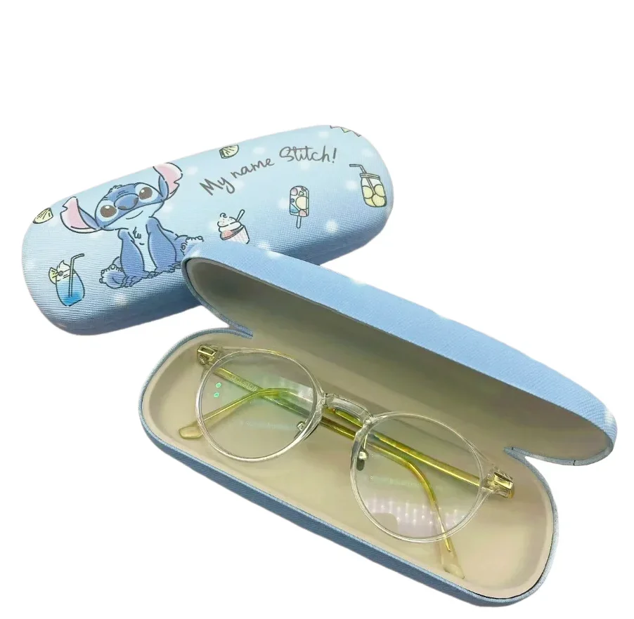 

New Stitch Printed Glasses Case Hard Shell Holder Student Glasses Storage Box Anime Figures Stitch Glasses Case Kids Gifts