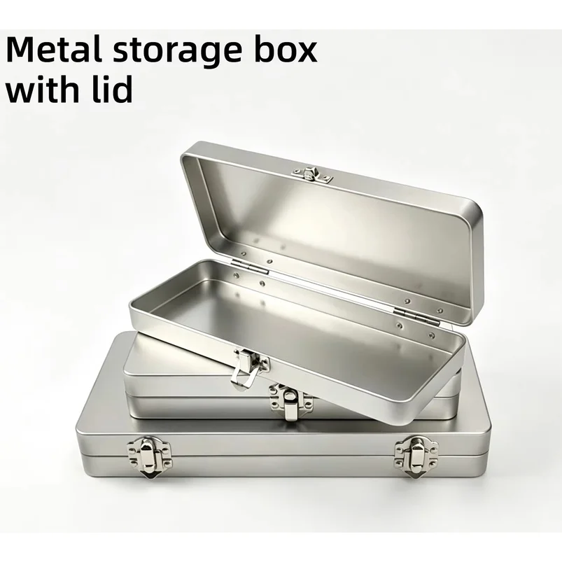 1/4pcs Metal Storage Box with Lid - Suitable for Home Storage, Gifts, Pencil Cases, Car Keys, and Handicraft Storage