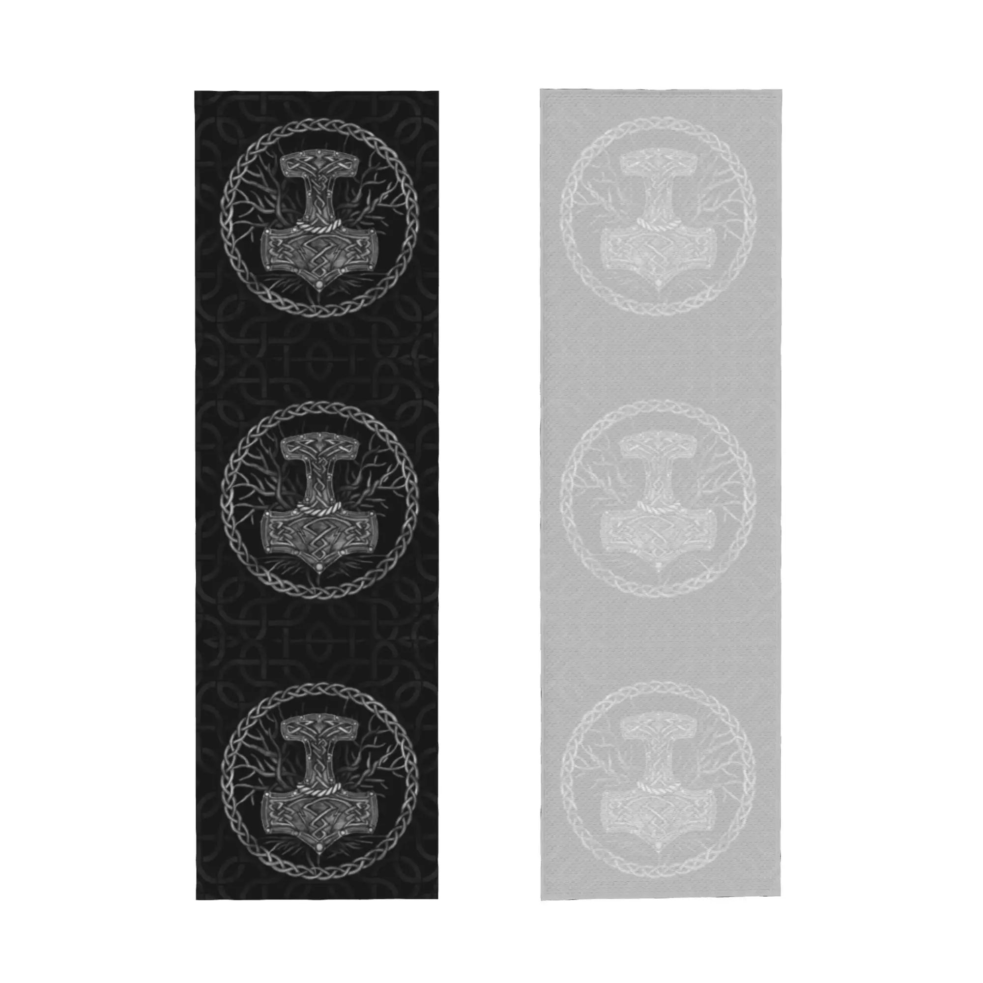 Mjolnir The Hammer of Thor and Tree of Life Cold Exercise Towel Quick Dry Face Towel Norse Viking God Running Towels