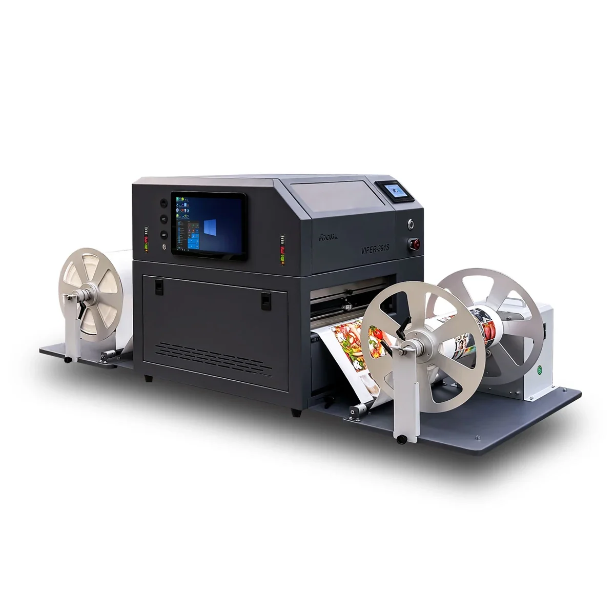 Viper-391 Label Roll to Roll Printer Self-adhesive Inkjet Coating PP PE thermal paper Dye Pigment ink printing machine