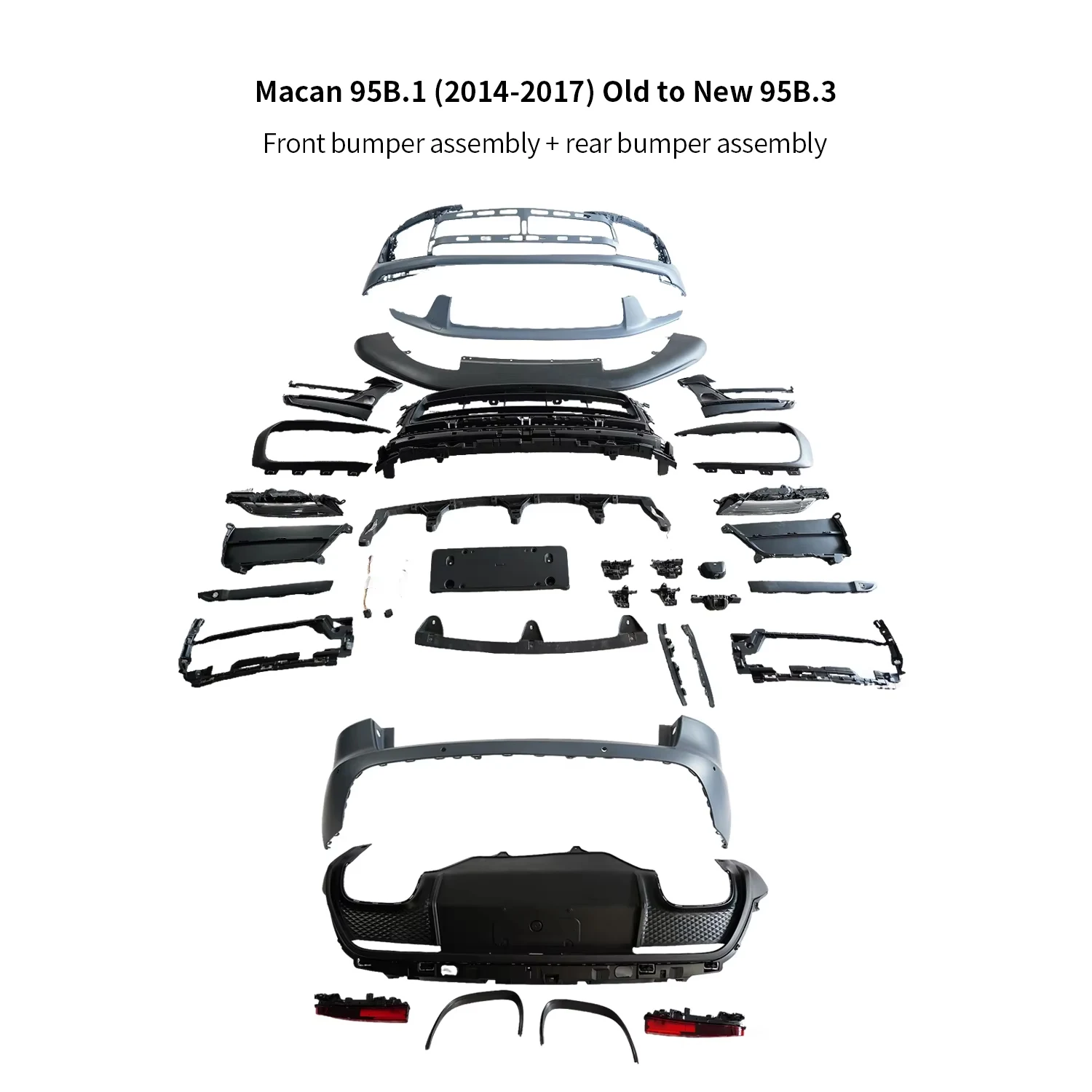 Upgrade Front and Rear Bumper Assembly Body Kit for 95B.3 for Porsche Macan 95B.1 2014-2017JHBSJ080