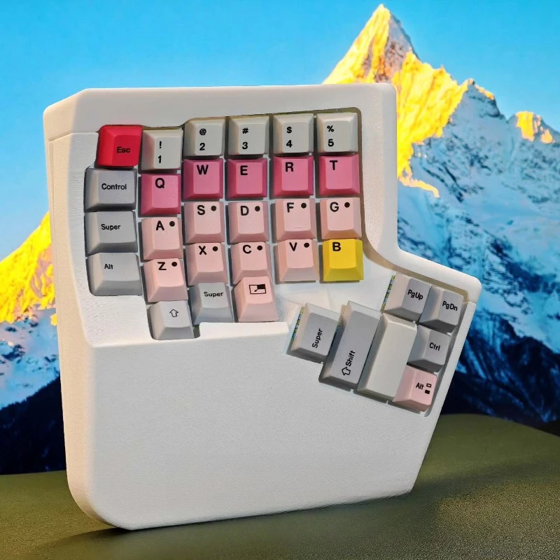 Similar To Kinesis Advantage Split Keyboard Kit Customized Wired Hot Swap VIAL Curved 3D Printing PETG PLA Shell Ergonomics DIY