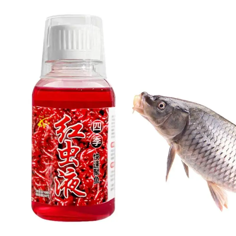 

Liquid Fish Attractant 100ml Natural Red Worm Liquid Bait Smell Lure Tackle Food Multifunctional Portable Attractive Smell