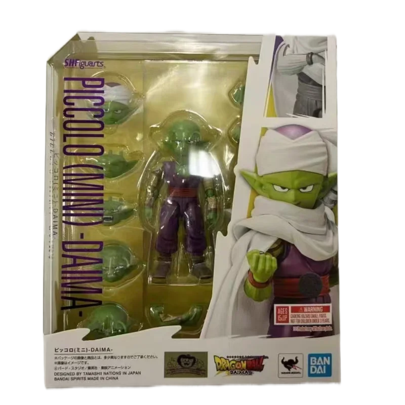 Genuine Bandai Dragon Ball SHF Piccolo Mini DAIMA Anime Action Figures Model Figure Toys Collectible Gift for Toys Hobbies Kids