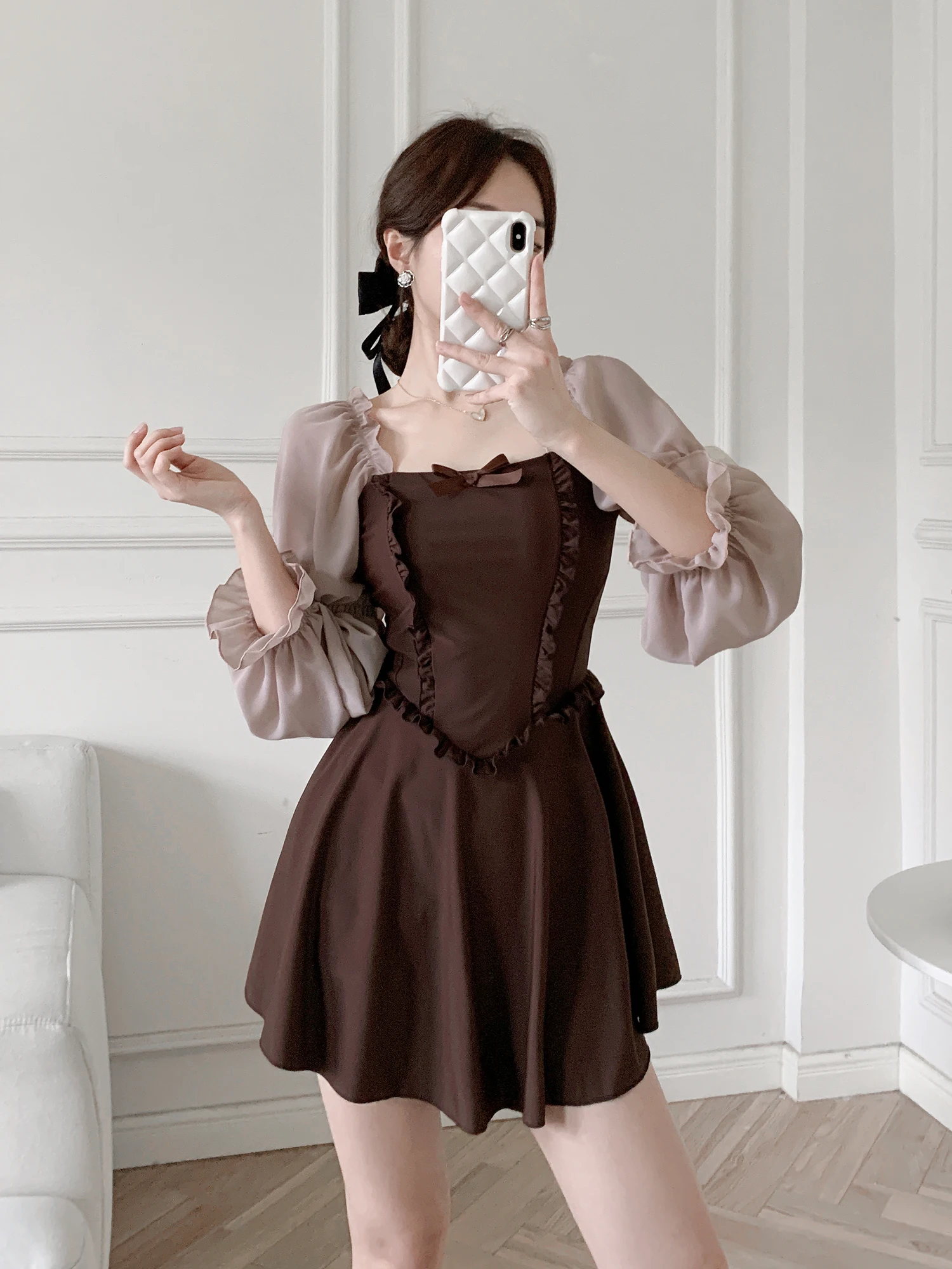 

Консервативный термокостюм для плавания в термальных источниках, женский, новая модель 2026 года, цельный купальник с эффектом утяжки и контроля живота