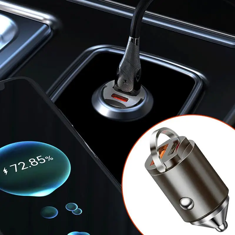 شاحن سيارة سريع من سبائك الزنك متعدد الأغراض من النوع C شاحن سيارة موفر للمساحة محطة شحن تلقائية لمركبات سيدان للسيارات #6