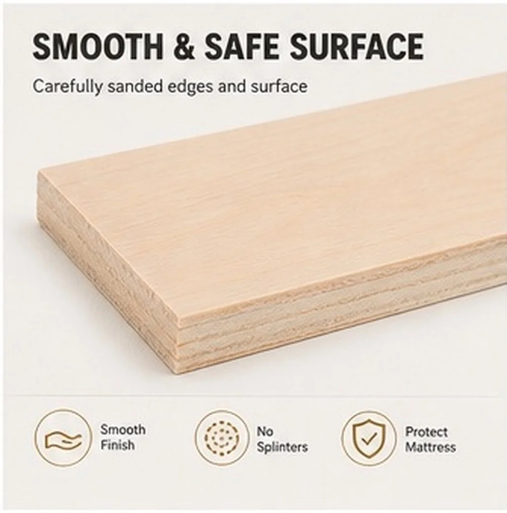 Replacement Wooden Bed Slats for King Queen Mattress Reinforce Heavy Duty Bed Frame Support Under Mattress Slat Bedroom Beige