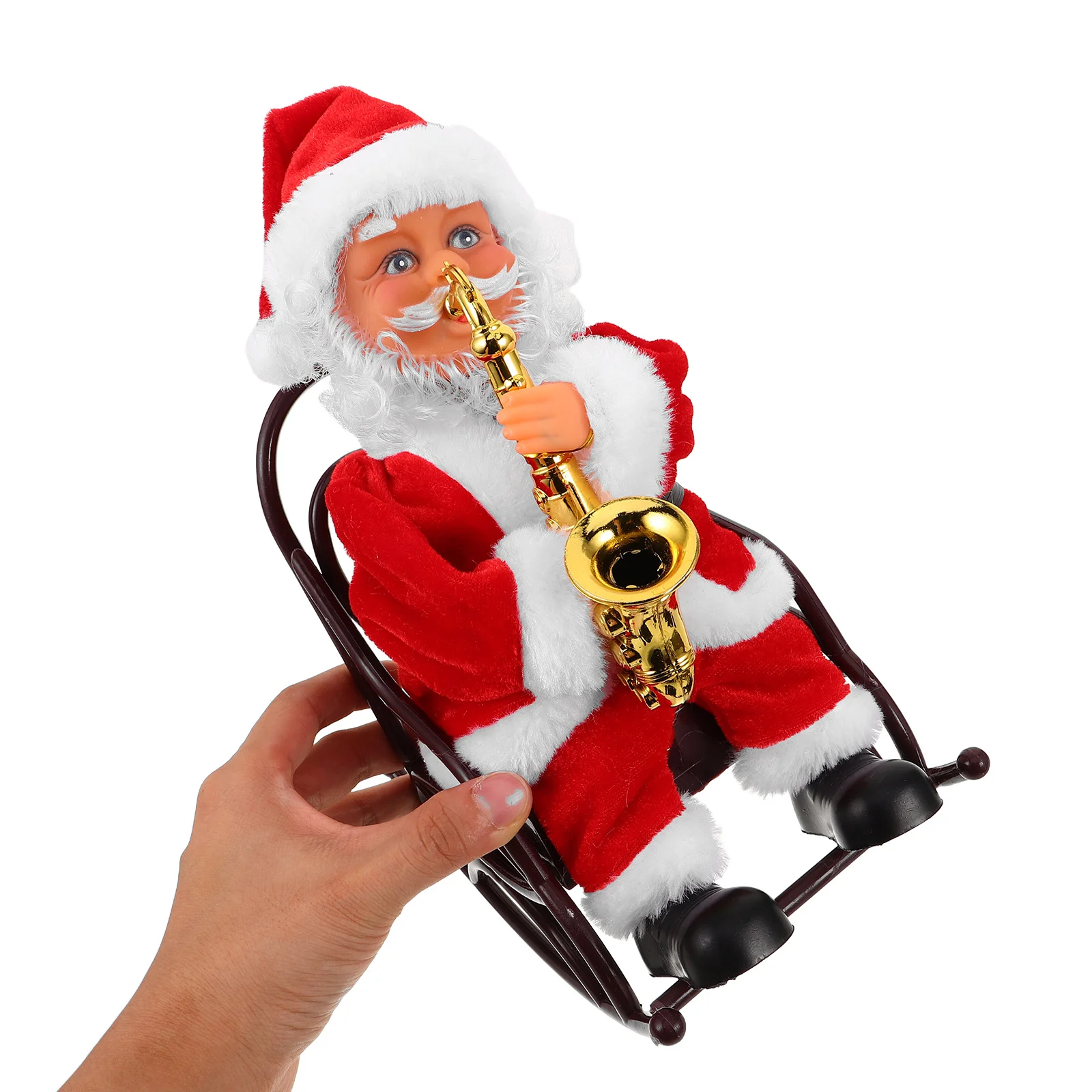 

Electric Santa Claus Musical Wheelchair Xmas Ornament Decorative Christmas Party Favor Creative Holiday Plaything