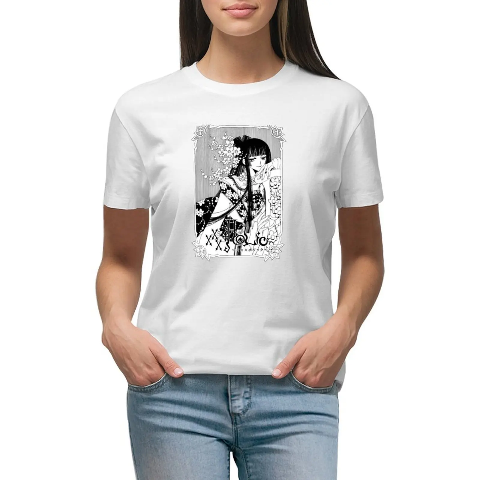 

xxxHolic - Ichihara with Flowers T-shirt cute clothes tees aesthetic clothes oversized t shirts for Women