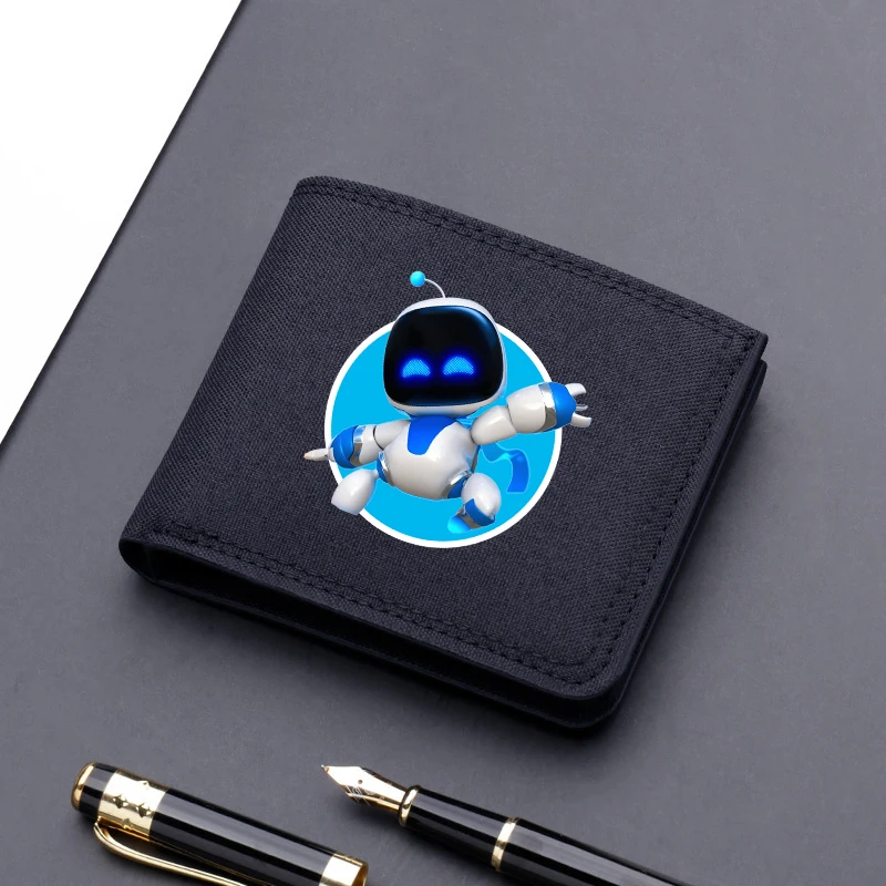 Astro Bot Square Nylon Wallet Game Cartoon Printed Money Clip Cute Kawaii Portable Id Card Storage Bag Fashion Birthday Gifts