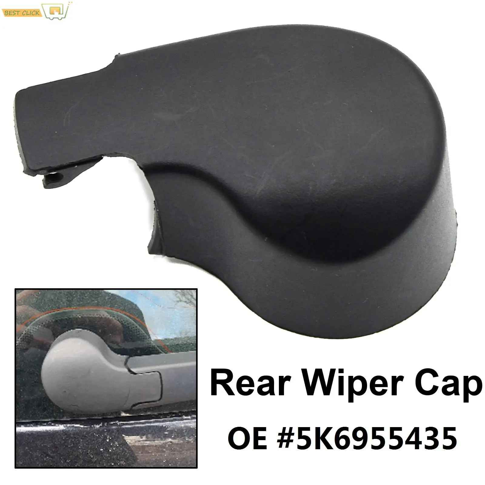 Car Rear Wiper Arm Nut Cover Cap For VW Caddy Golf Plus 6 7 Passat Polo Sharan 7N1 T-Cross T-ROC Tiguan Touareg CR7 Touran 1T3