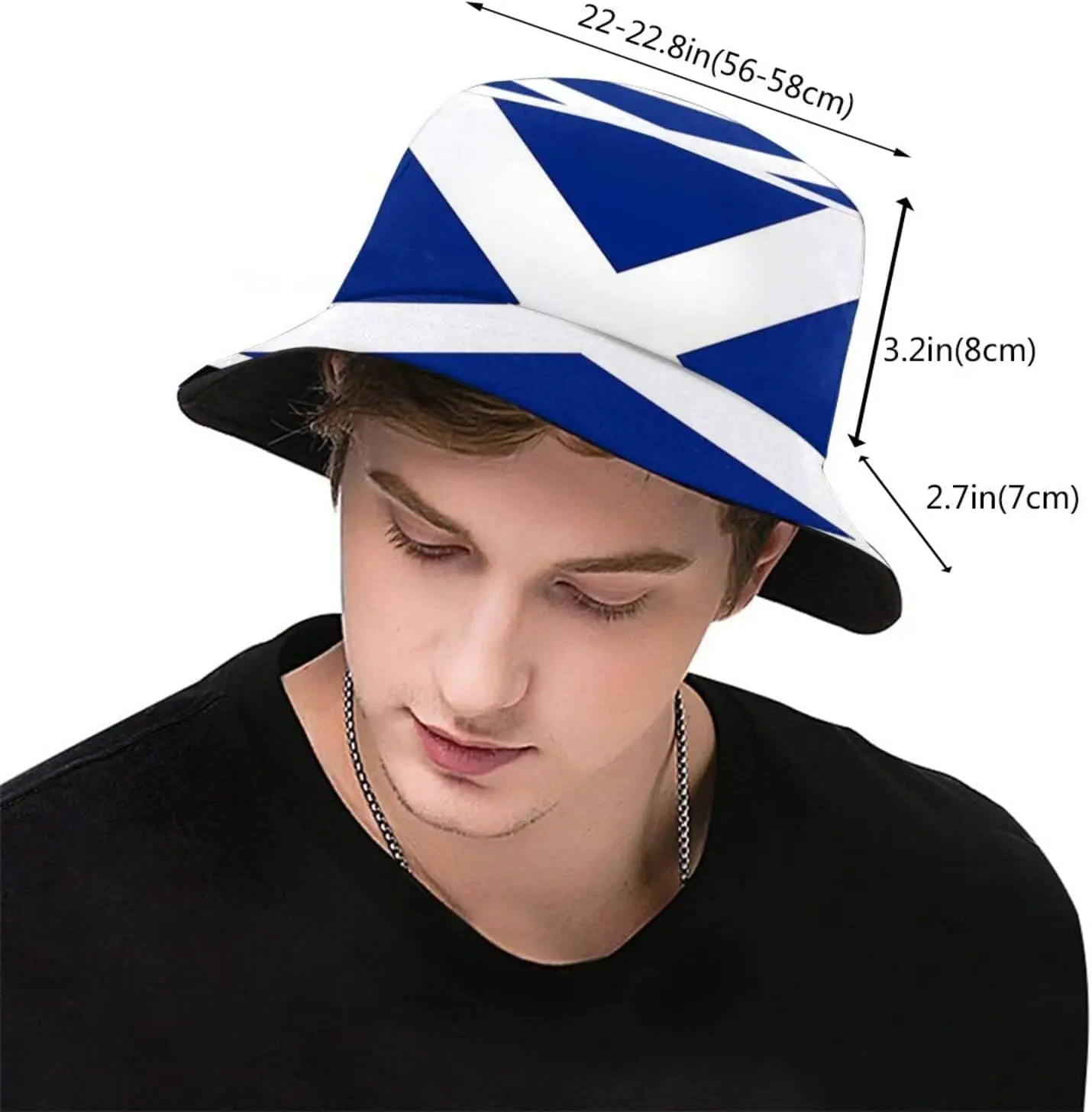 Scotland Flag Bucket Hats Fashion Sun Cap Packable Outdoor Scottish Fisherman Hat for Women and Men