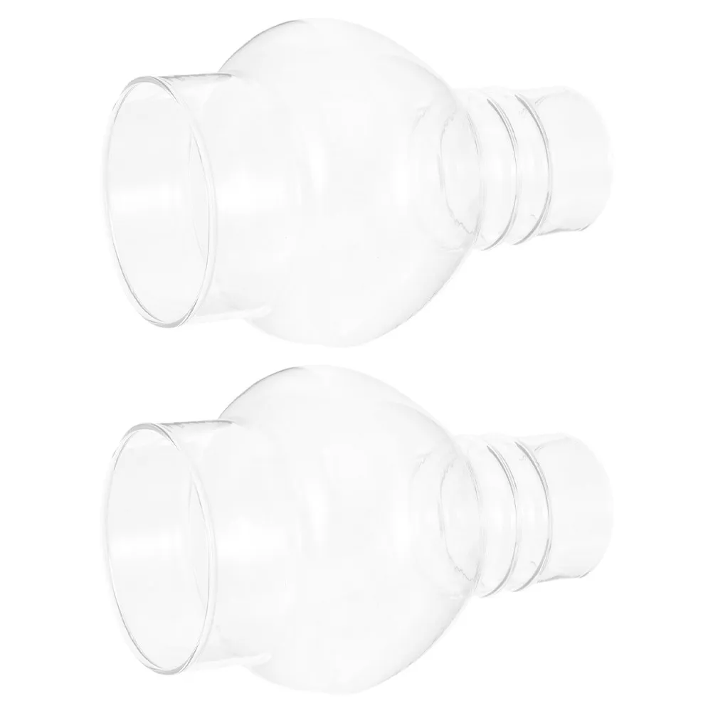 

2Pcs Vintage Glass Lamp Shade Round Handblown Clear Hurricane Chimney for Lanterns Oil Lamps 6.25in Tall 5Cm 7.3cm
