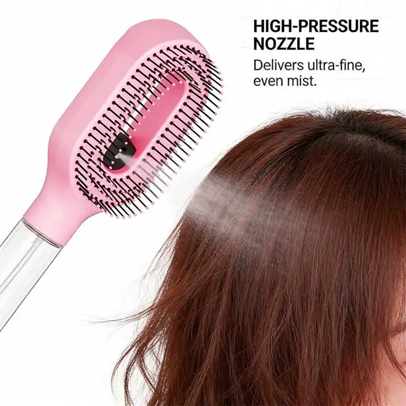 Neue 2-in-1-Sprühbürste für Haare, Wassernebel, ätherisches Öl, Sprühbürste zur Kopfhautmassage für Haarstyling, wiederverwendbar, Herbst und Winter – Detail 6