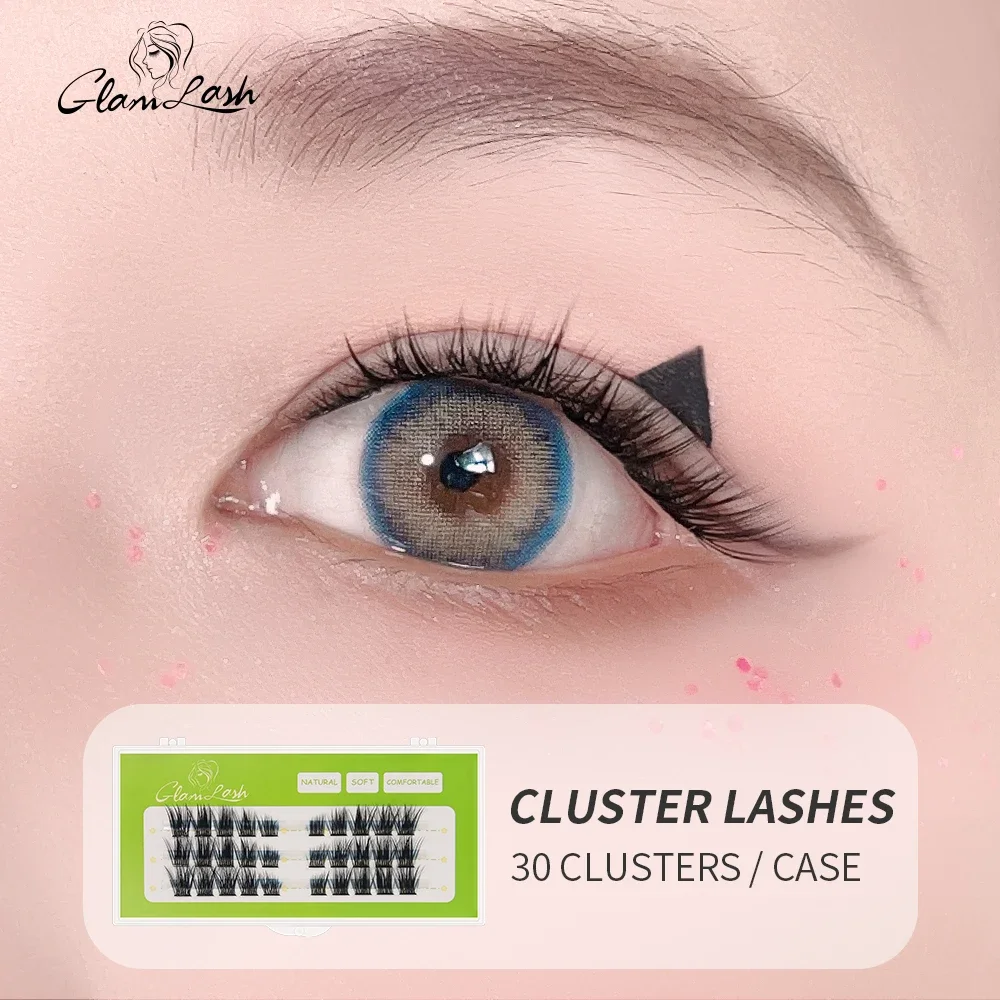 

GLAMLASH Individual 0.07mm C/D Mix Heat Bonded Cluster Eye Lashes Grafting Natural False Mink Eyelashes Extension Bunch