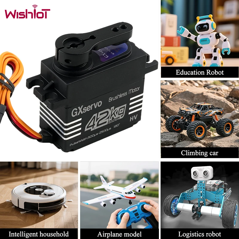 Servo digitale 42Kg Motore brushless con ingranaggi metallici Servos controllabili con angolo di 180/270 gradi per RC Robot Car Boy Giocattoli RC fai da te # T3
