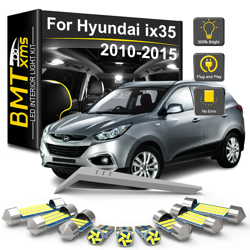 

BMTxms 3/7/11 шт. комплект светодиодных ламп для внутреннего освещения для Hyundai ix35 2010 2011 2012 2013 2014 2015 для чтения автомобиля, багажник, комнатная лампа