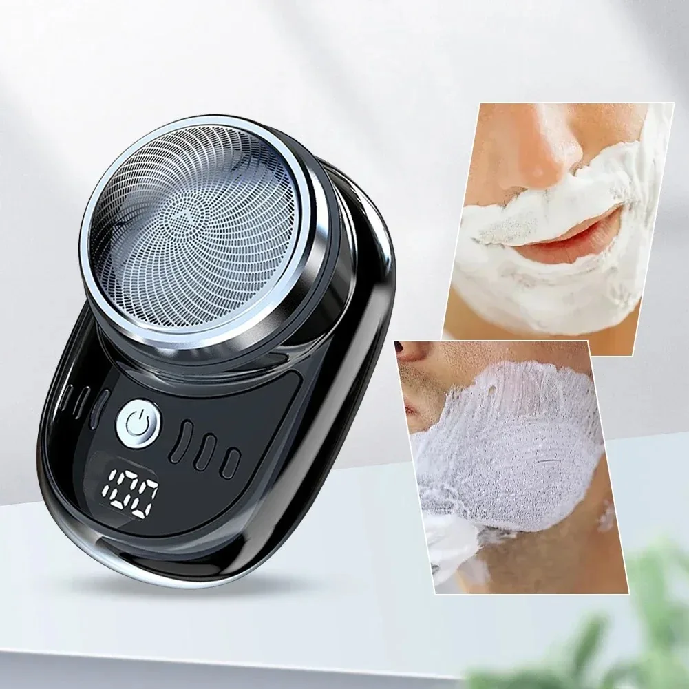 1PCS Portable Mini Electric Travel Shaver For Men Pocket Size USB Charging Cordless Painless Face Beard Razor Trimmer