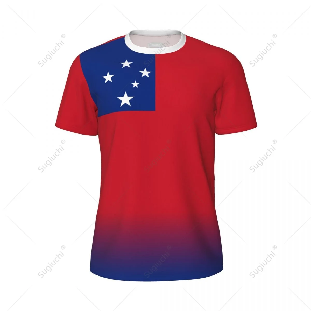 Sports Mesh T-shirt Samoa Flag For Running Bike Soccer Tennis Football Fitness Tees 3D Printed Custom