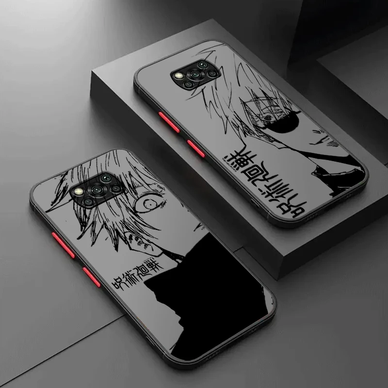 

Jujutsu Kaisen Comics Anime Frosted Translucent For Xiaomi Mi Poco X5 X4 X3 M6 M5S M5 M4 M3 F5 F4 F3 GT Pro 5G Cover Phone Case