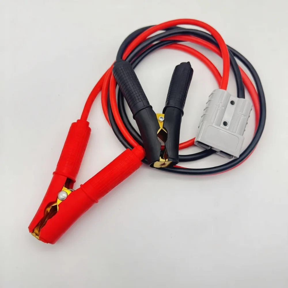 Anderson 50A Terminal To Alligator Clip Bridge Cable 10AWG Silicone Wire Extension For Portable Battery Connection