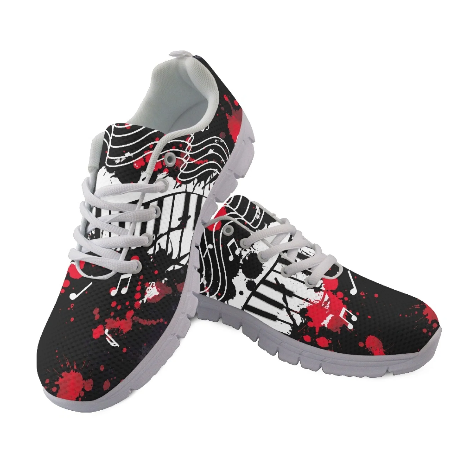 Coloranimal Music Notes Sports Trainers Running Tennis Shoes for Womens Soft Sports Tennis Shoes