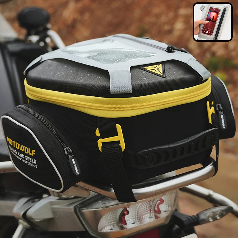 

The NEW Motorcycle Backpack Waterproof Bag Large Capacity Motorbike Tail Bag Moto Helmet Backpack Motorcycle Accessories 6.5L