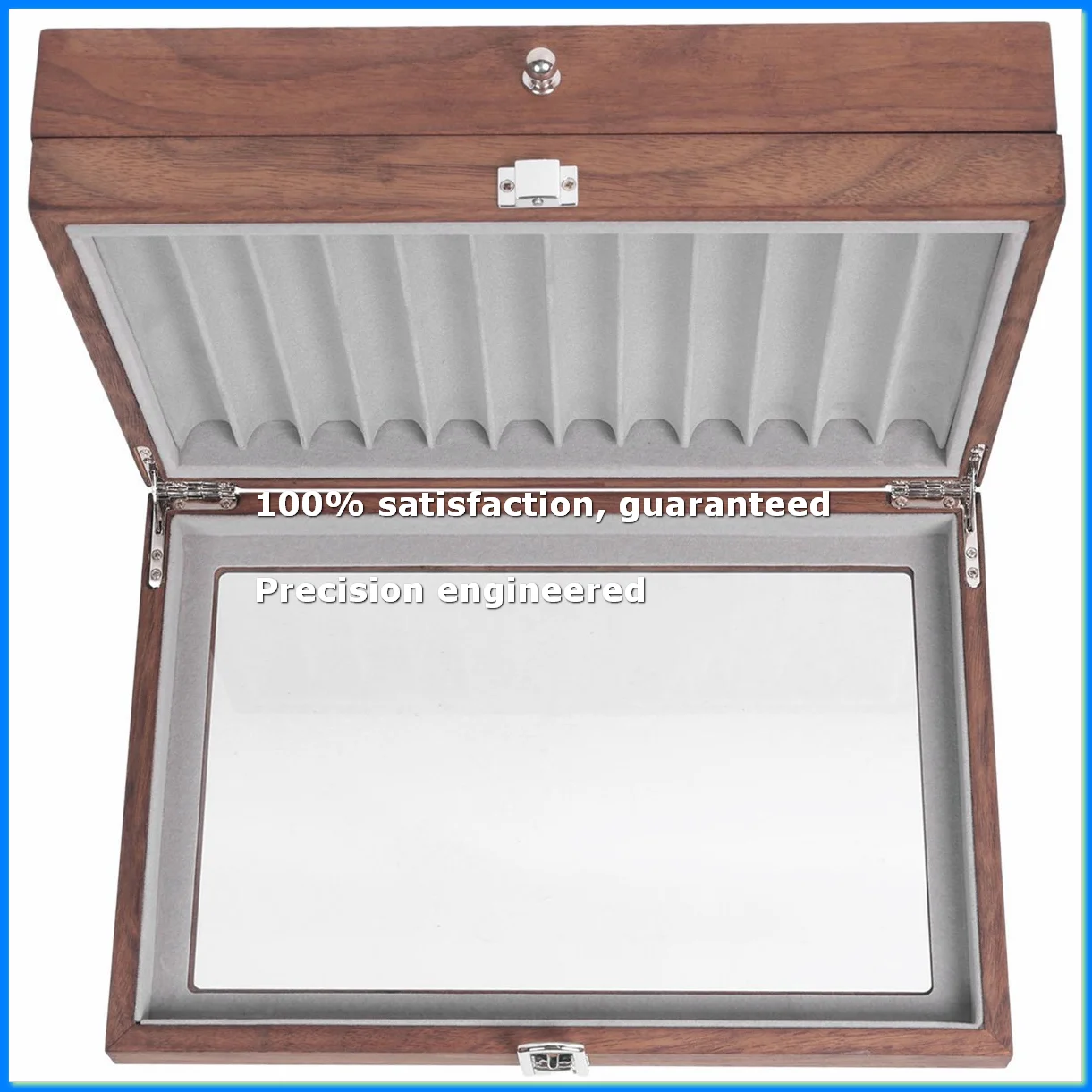 23 Grid Walnut Pen Storage Case Luxury 2 Layer Pen Display Organizer Transparent Window Fountain Box Pen-Collection-A22U