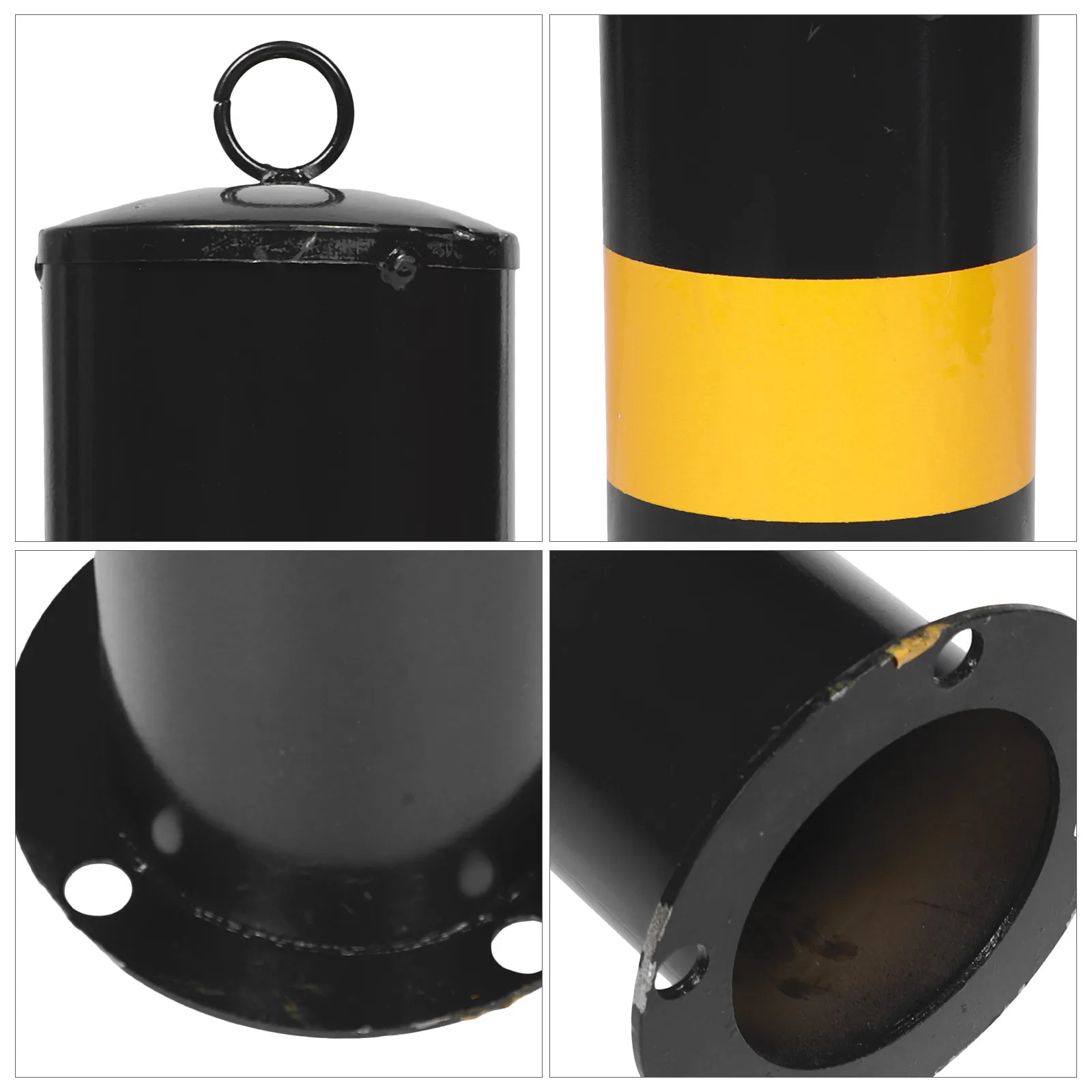 

Steel Thickened Safety Bollard Driveway Security Post Parking Barrier Traffic Warning Column Yellow Security Parking