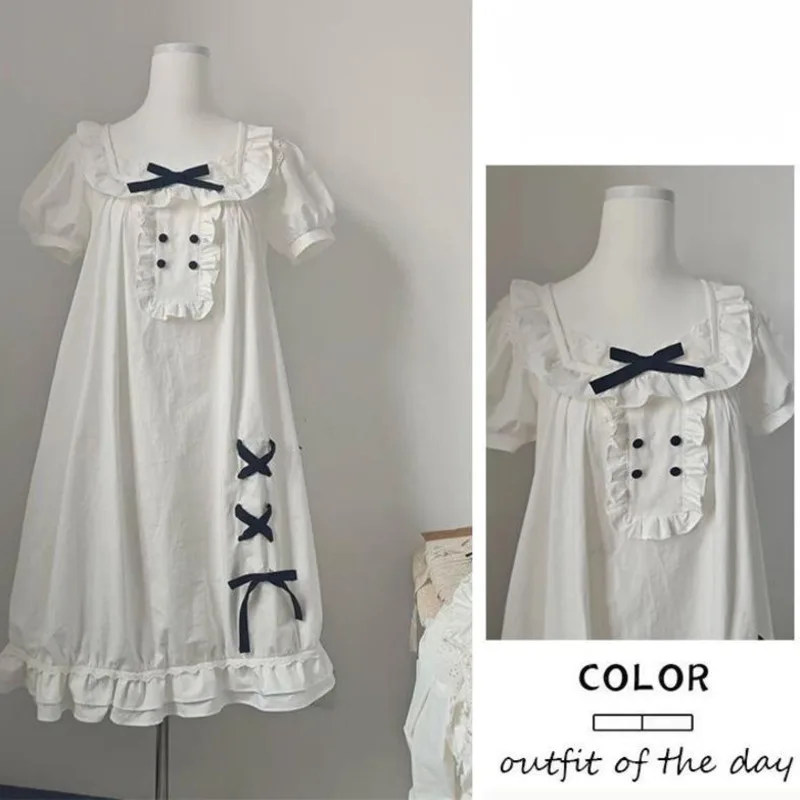 

Bow Y2K Dresses Cosplay Set JK Maid Dress Japan Lolita Kawaii Pink Maid Montage Uniform Set A-line Dresses Square Neck Suit New