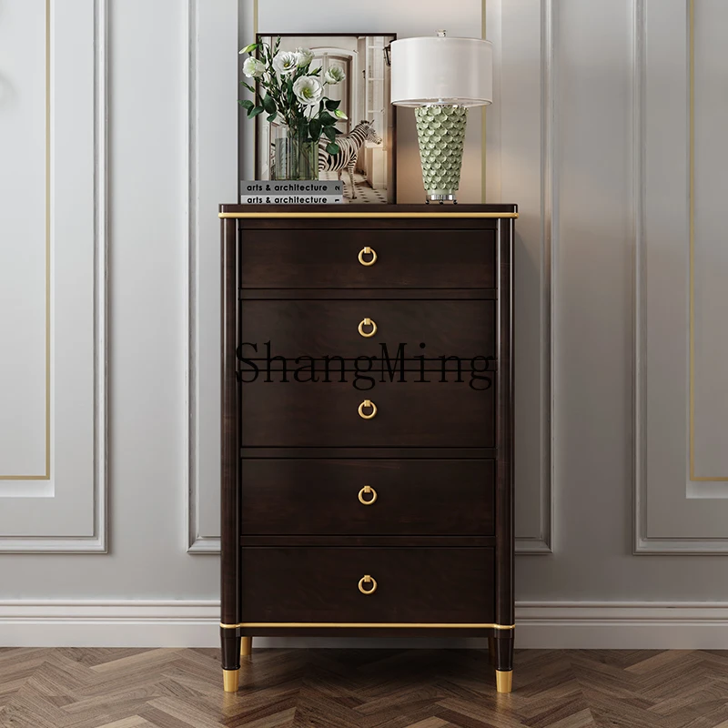 SM home good-looking solid wood, bedroom bedside chest light luxury high-end storage, living room chest