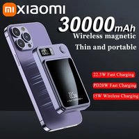 Xiaomi Magnetic Wireless 30000mAh Power Bank Fast Charger For Magsafe Portable Emergency  Auxiliary Battery Pack For Iphone